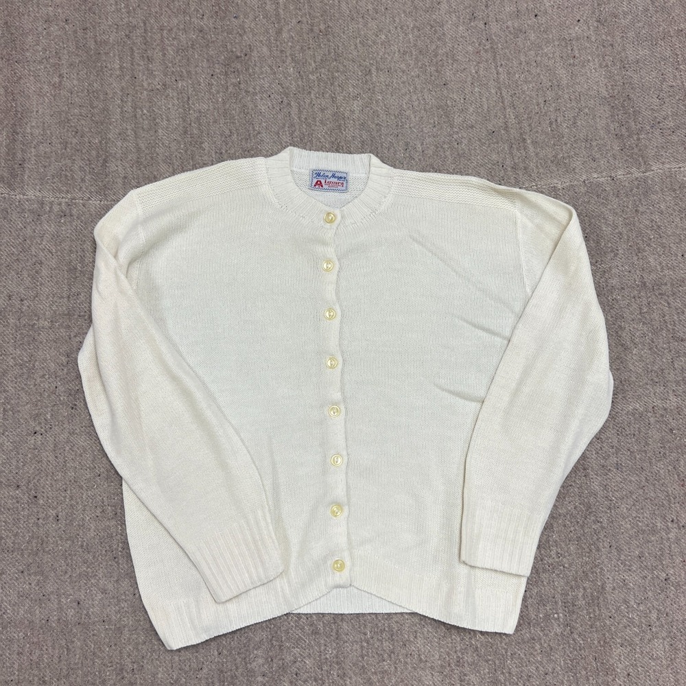 Vintage‎ Helen Harper Cardigan Women's Large White 1950s